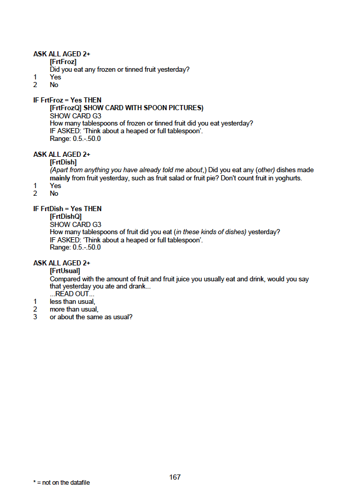 Household questionnaire, individual and biological module questionnaires