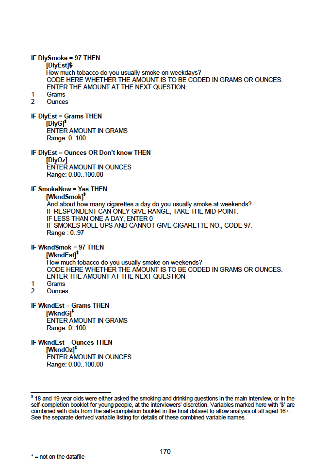 Household questionnaire, individual and biological module questionnaires