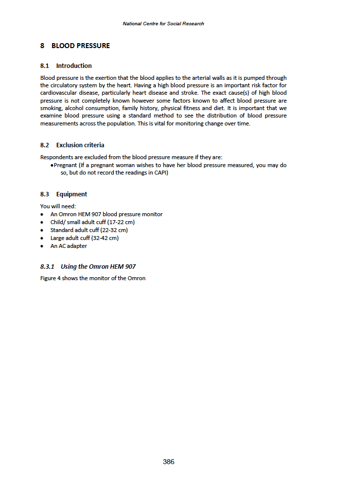 Physical measures and biological sample collection protocols