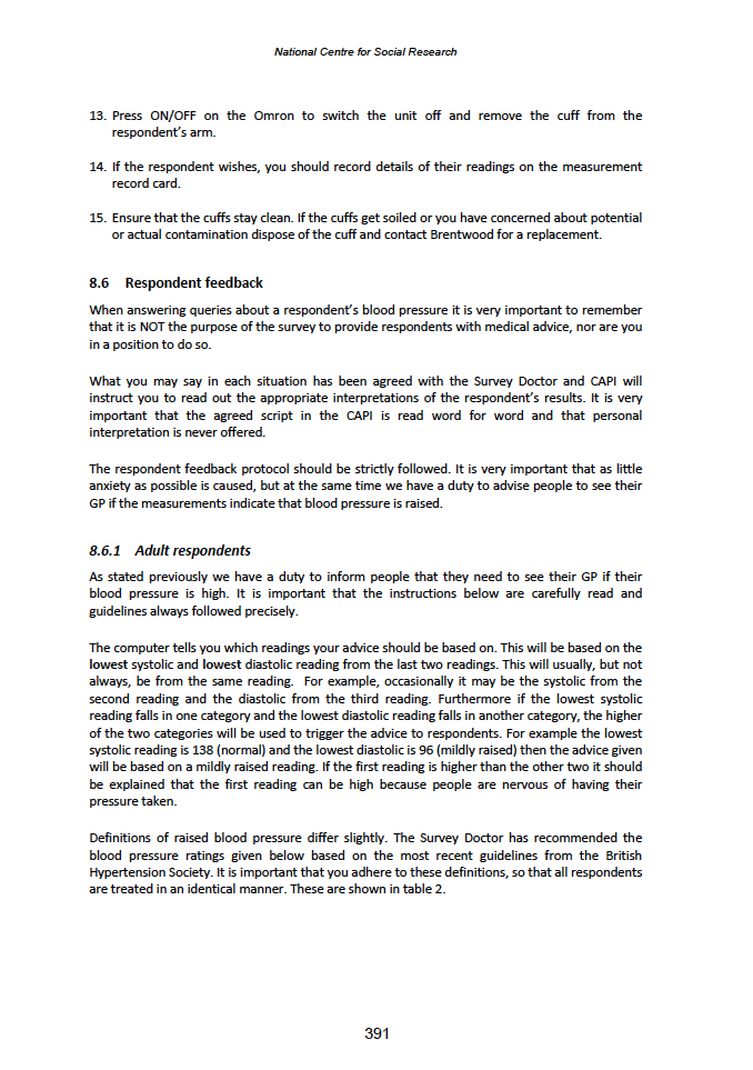 Physical measures and biological sample collection protocols