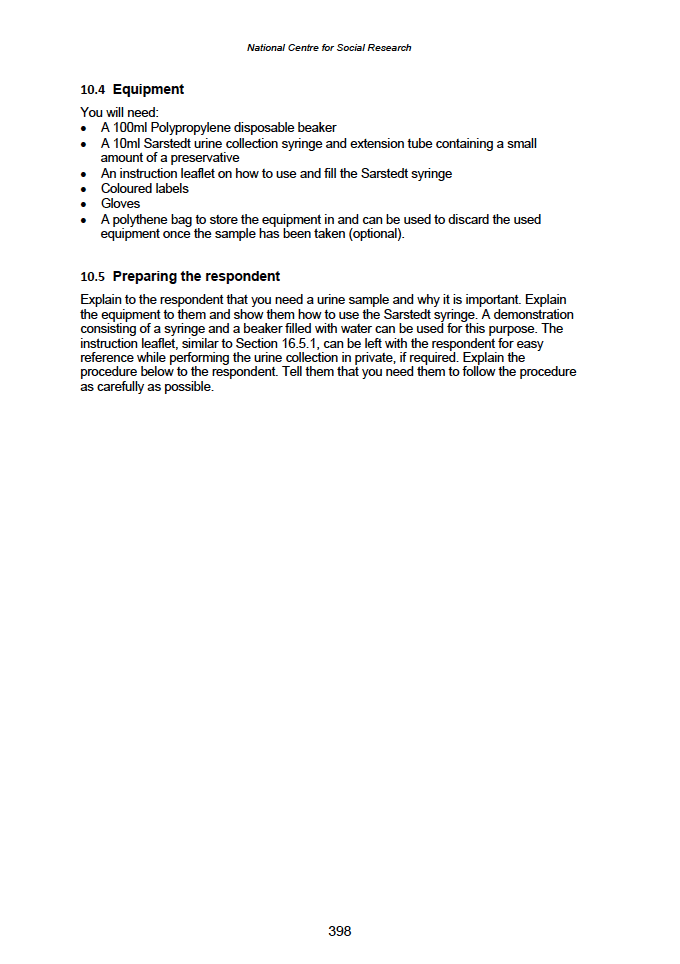 Physical measures and biological sample collection protocols