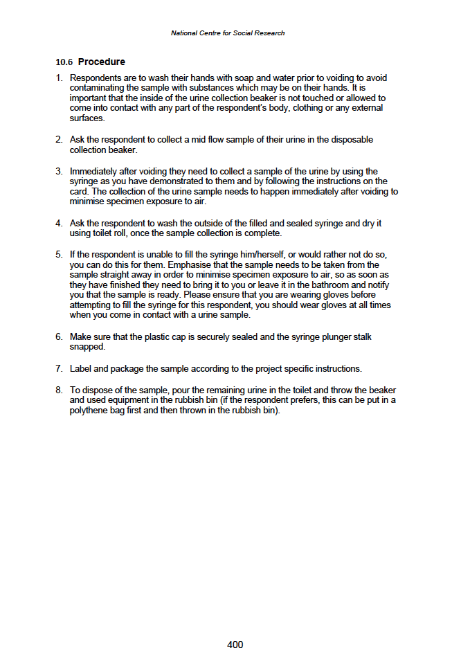 Physical measures and biological sample collection protocols