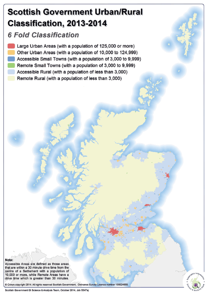 Map of Rural Scotland