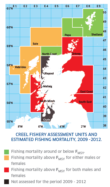 Creel Fishery Assessment Units and Estimated Fishing Mortality, 2009 -2012. Creel Fishery Assessment Units and Estimated Fishing Mortality, 2009 -2012.