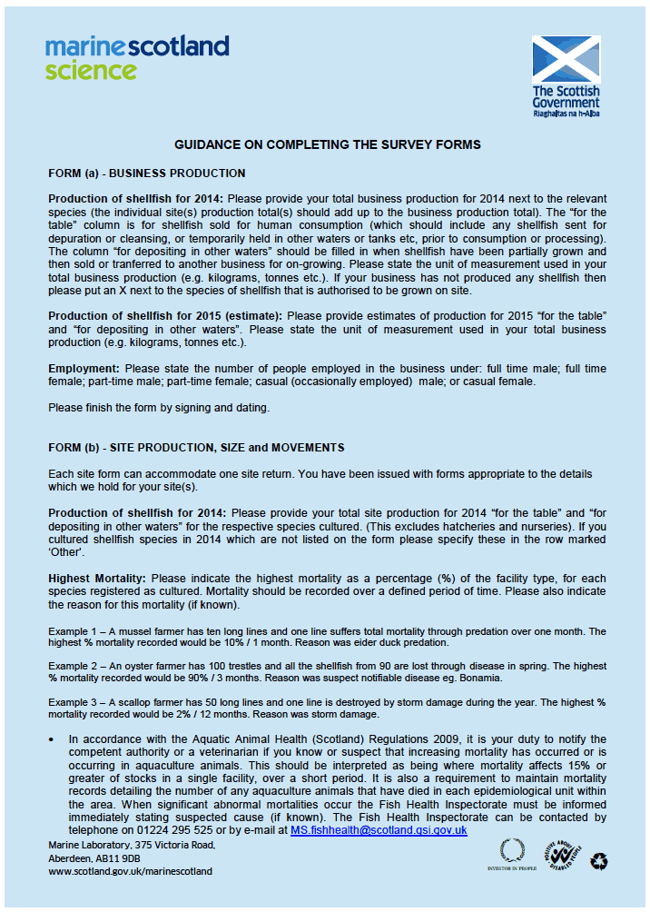 Covering letter and guidance notes Covering letter and guidance notes