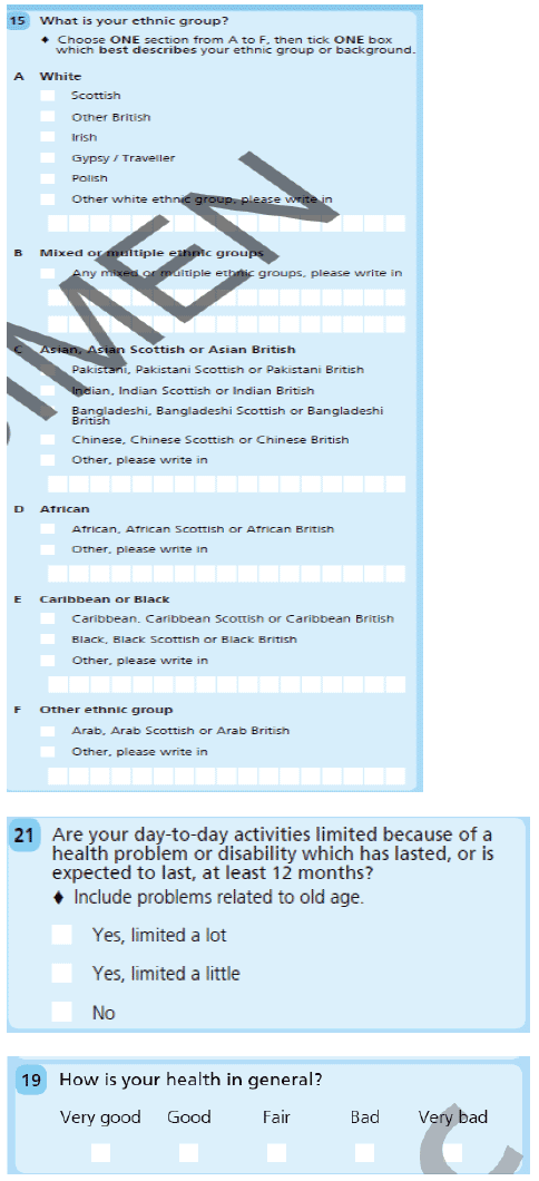 2011 Census Questions