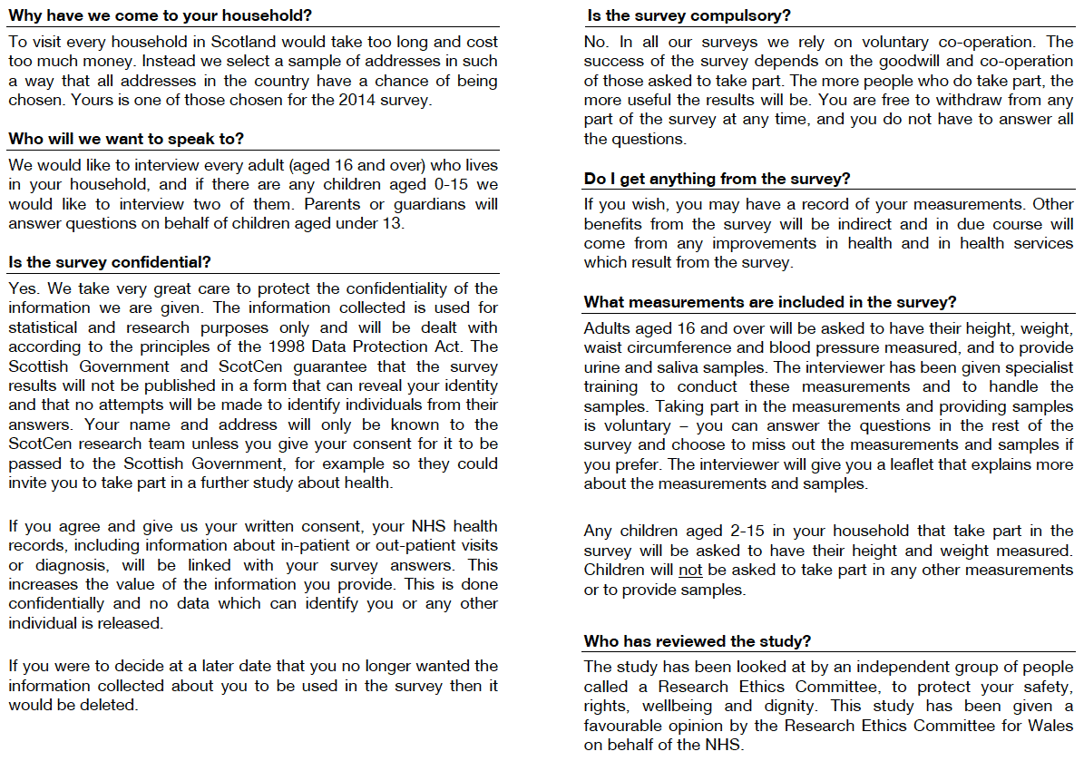 The 2014 Scottish Health Survey