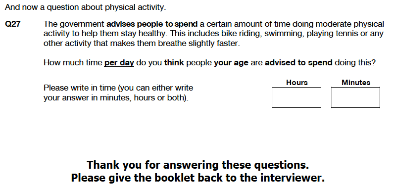Scottish Health Survey 2014 Booklet for 13-15 year olds