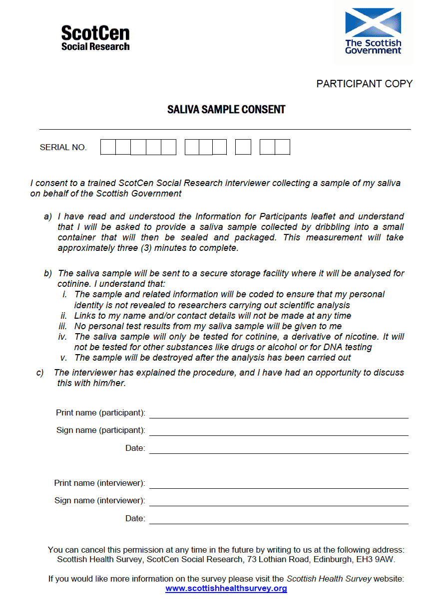 Saliva Sample Consent