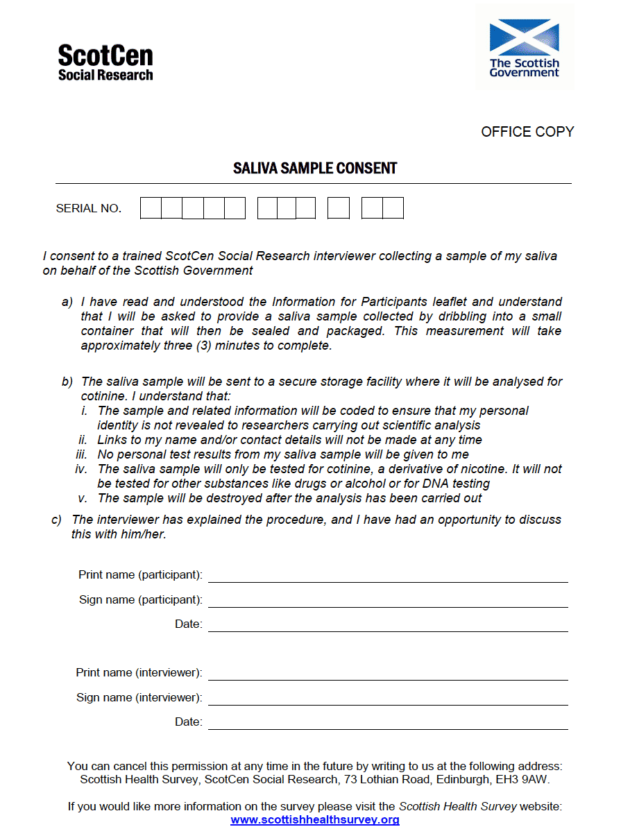 Saliva Sample Consent