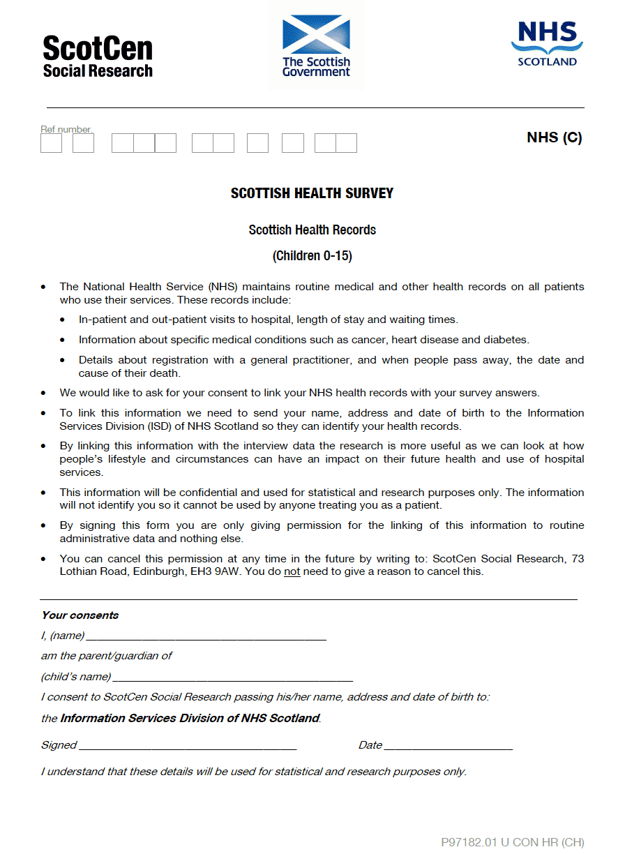 Scottish Health Records (Children 0-15)