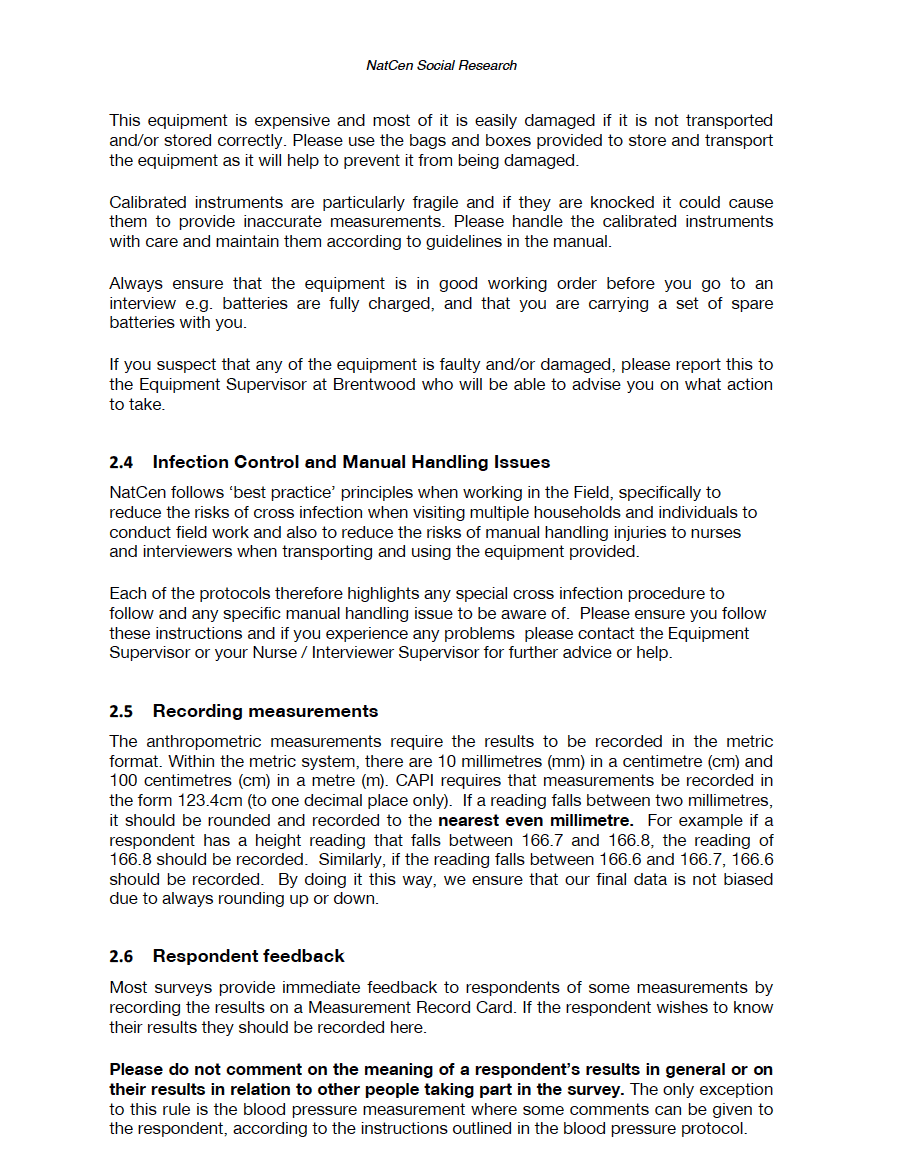 Manual of Protocols