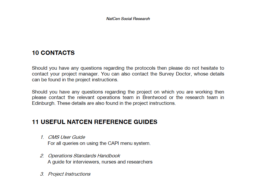 Manual of Protocols