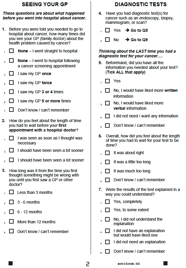 Survey questionnaire
