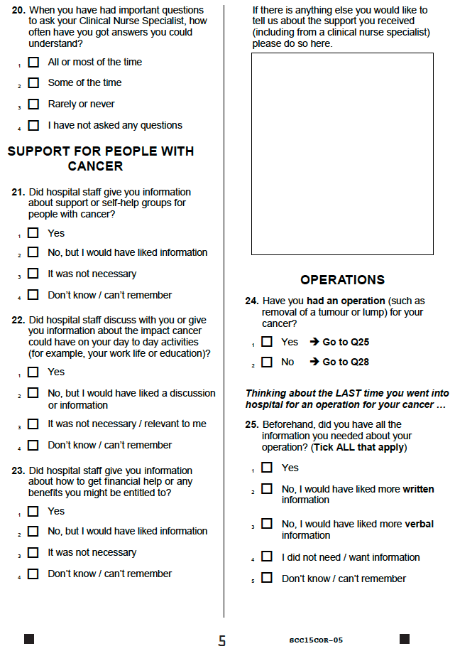 Survey questionnaire