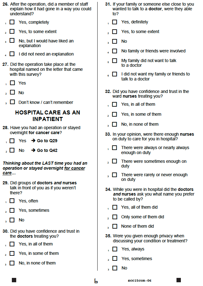 Survey questionnaire