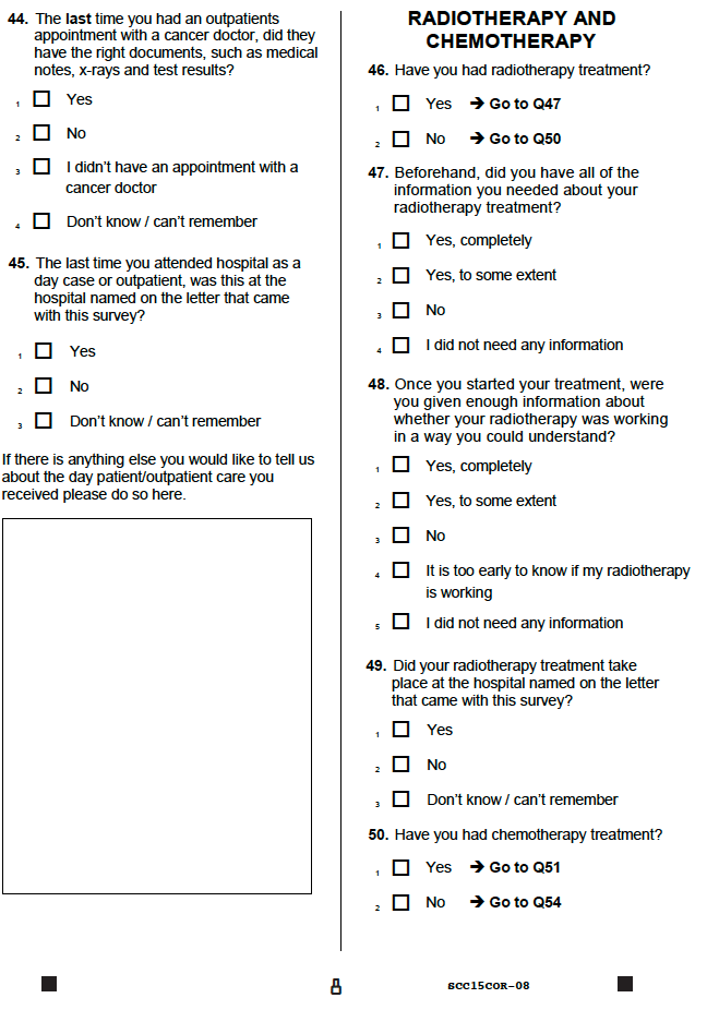 Survey questionnaire