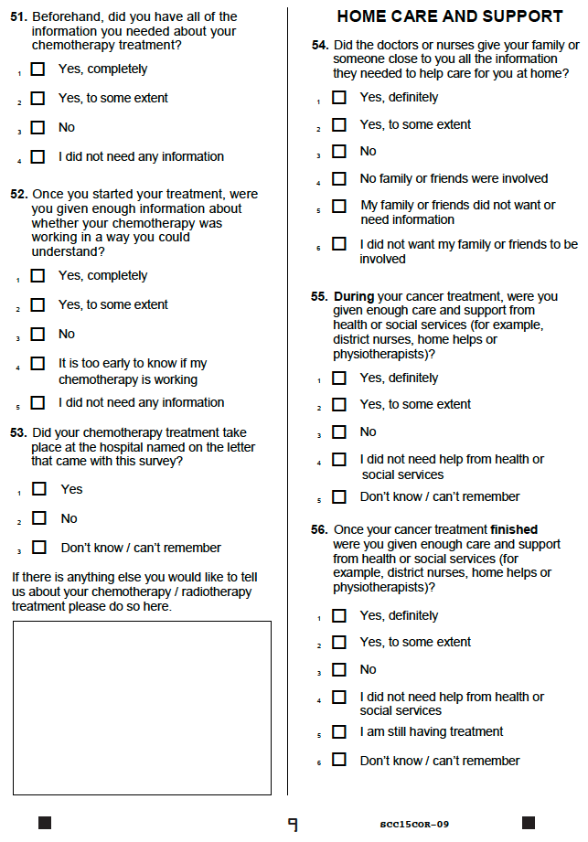 Survey questionnaire