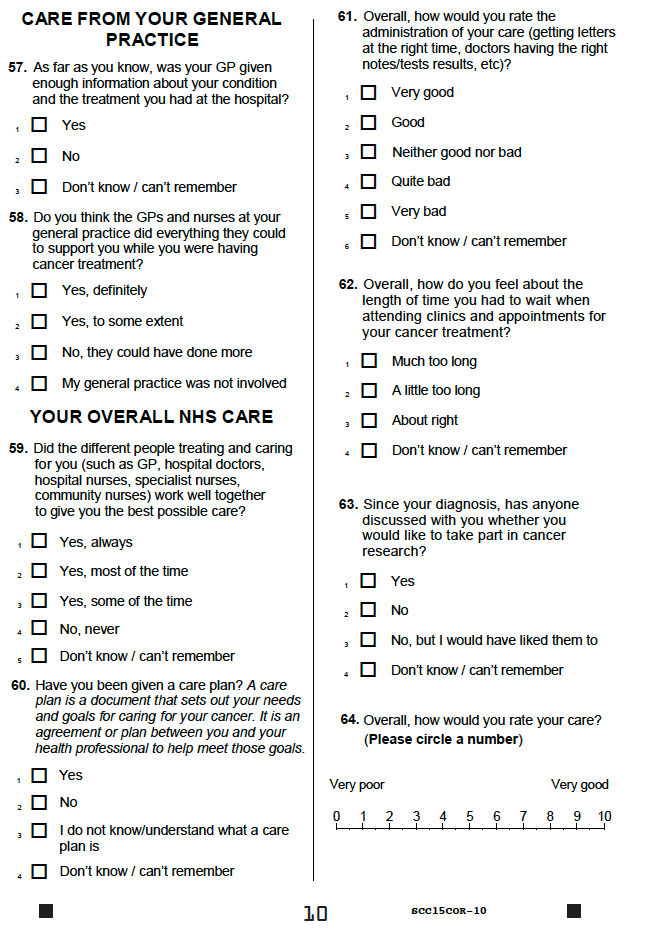 Survey questionnaire
