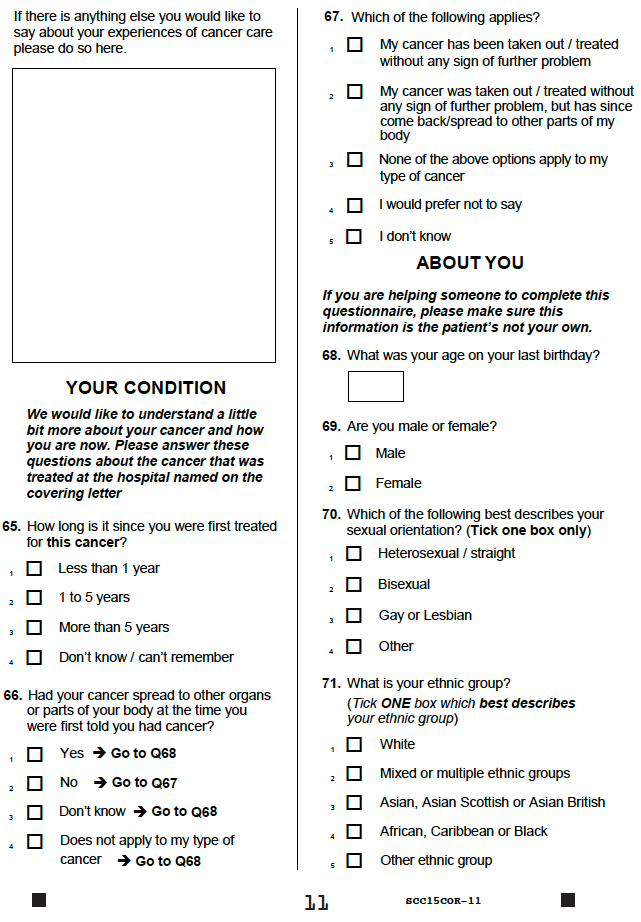 Survey questionnaire