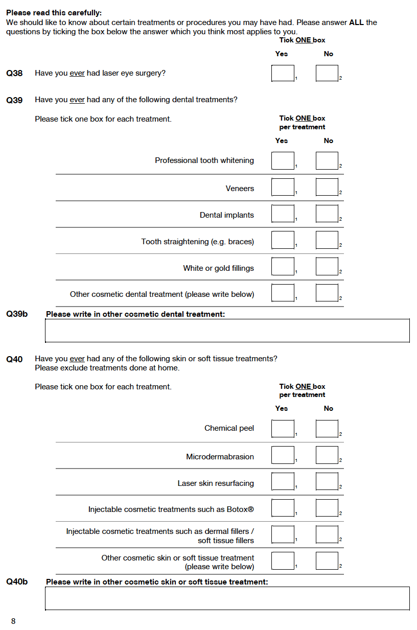 Self-completion booklet for adults Self-completion booklet for adults