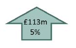 £113m 5%