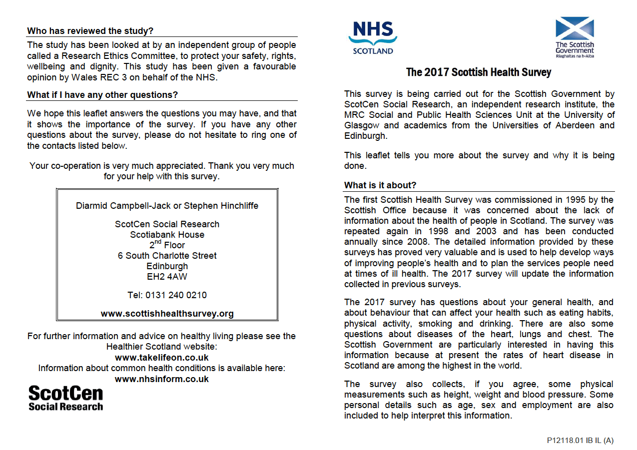 Information Leaflet for Adults (Version B sample &ndash; biological module)