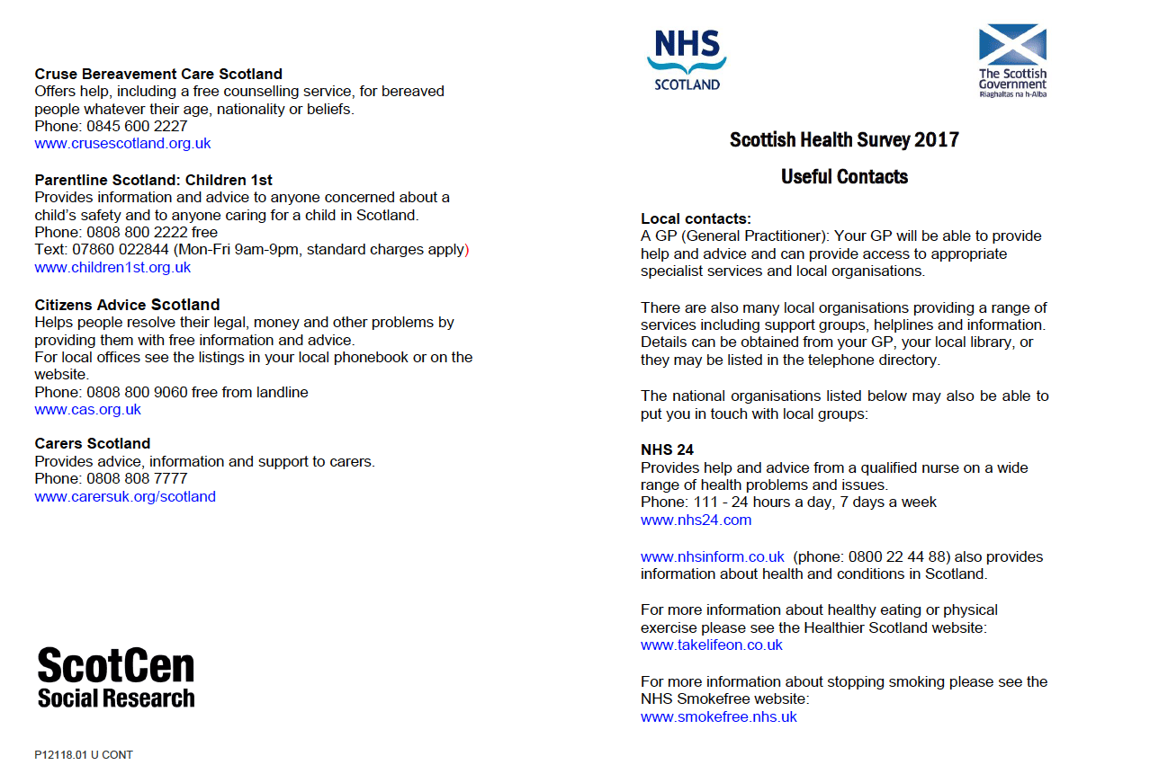 Useful Contact Leaflet
