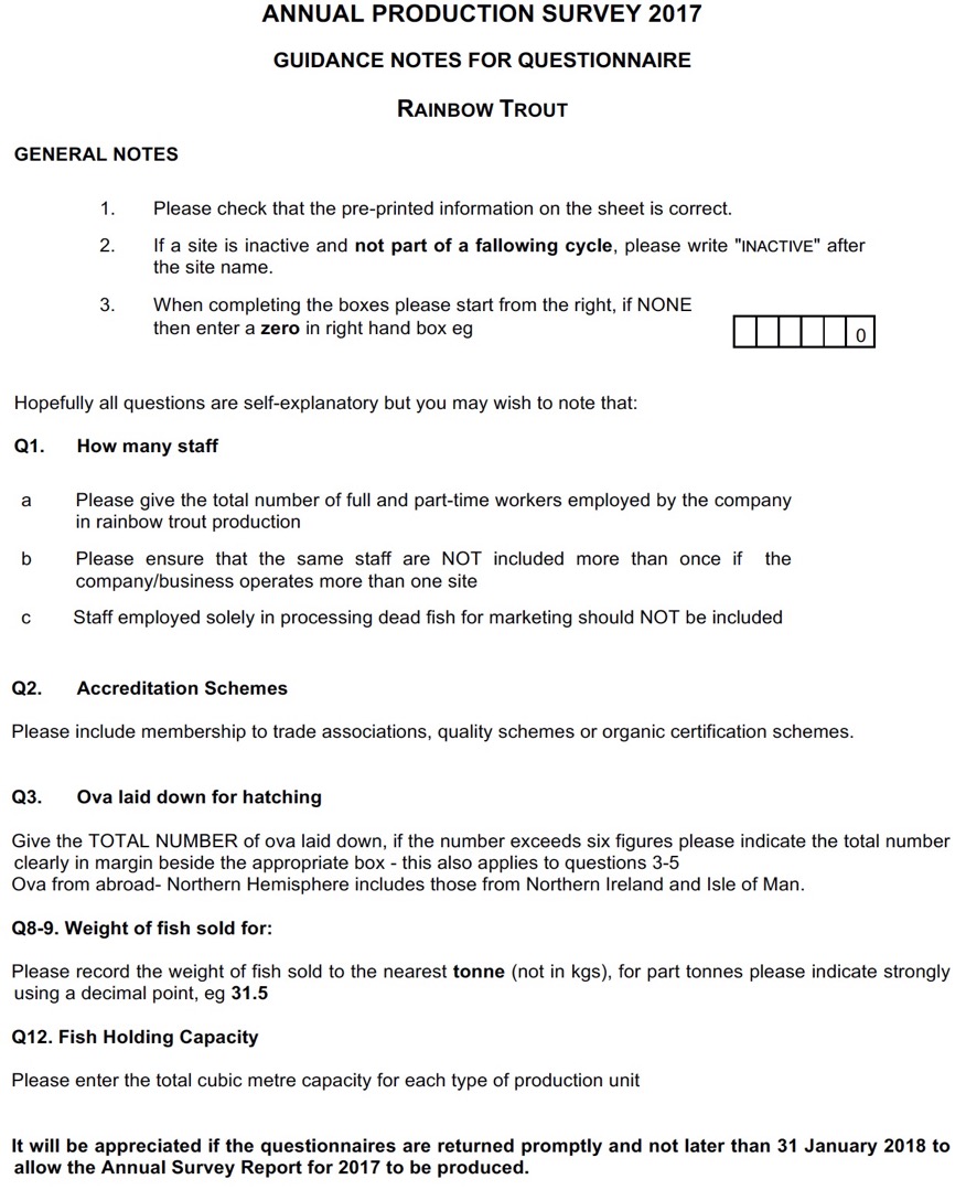 Questionnaires sent to Fish Farmers - part 2 Questionnaires sent to Fish Farmers - part 2