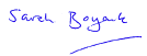 Sarah Boyack signature