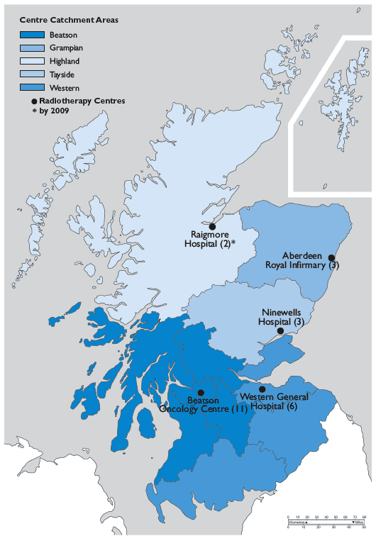 Table 6: Number of linear accelerators per cancer centre catchment area