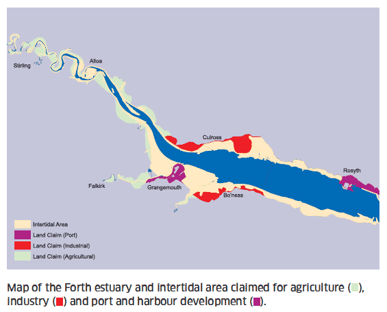 Land claim in the Forth estuary