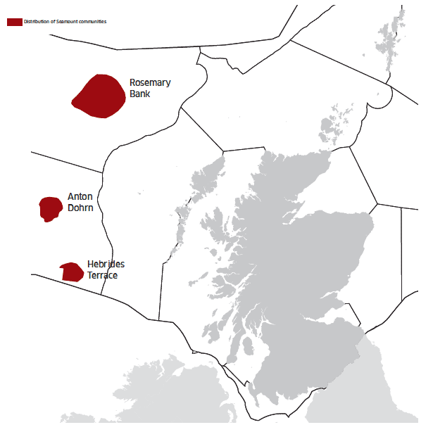 Seamount communities map