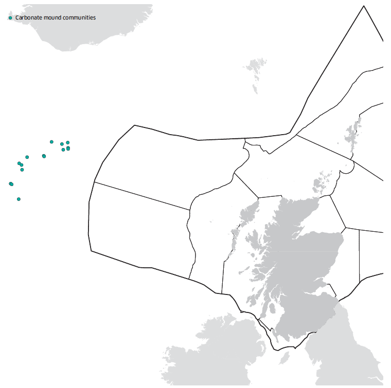 Carbonate mound communities map