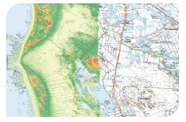 Digital elevation model from LiDAR super-imposed on Ordnance Survey map of southern South Uist