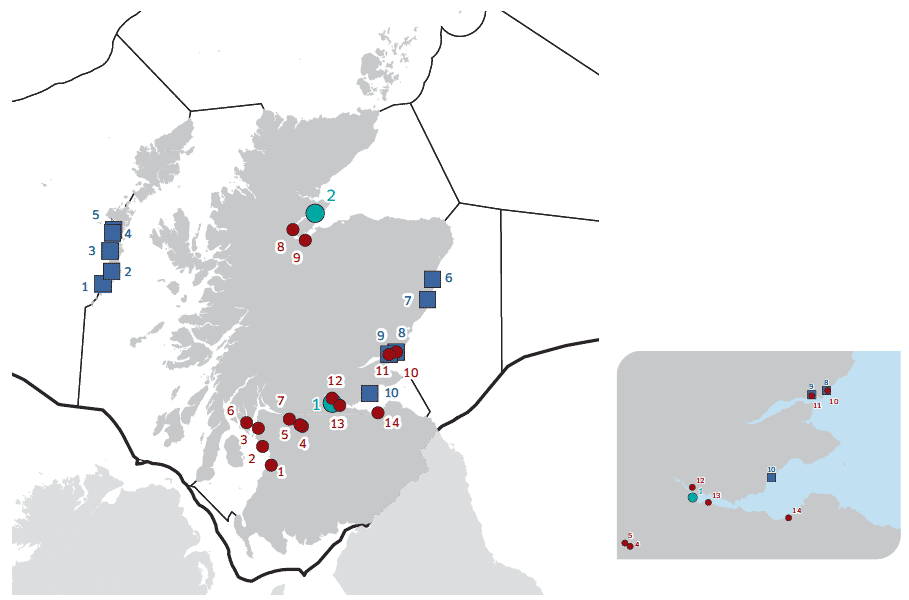Flood defence schemes (since 1961) and coast protection schemes (since 2000) map