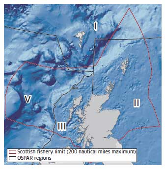 OSPAR sea regions of the North East Atlantic