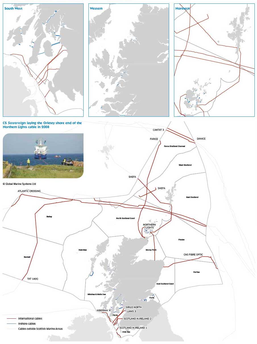 International and inshore telecommunications cables