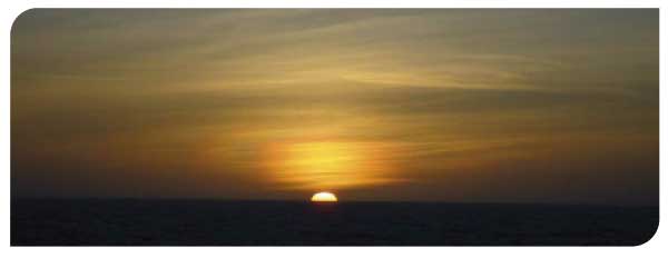 Winter sun setting over the Faroe Shetland Channel