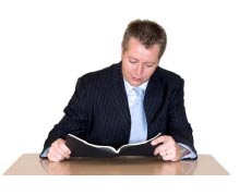 Man reading a book