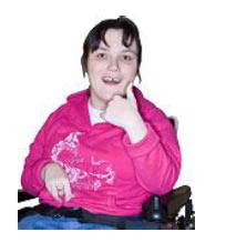 Girl with her thumb up