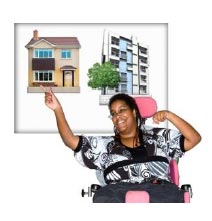 Woman pointing at a picture