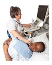 Person getting screened