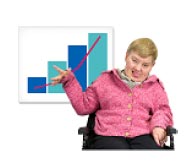 Woman with a graph