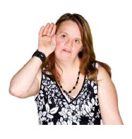 Woman trying to listen