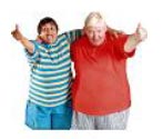 Two people with their thumbs up