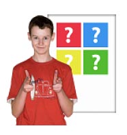 Boy holding up his two thumbs up