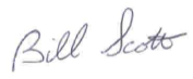 Professor Bill Scott Chief Pharmaceutical Officer signature