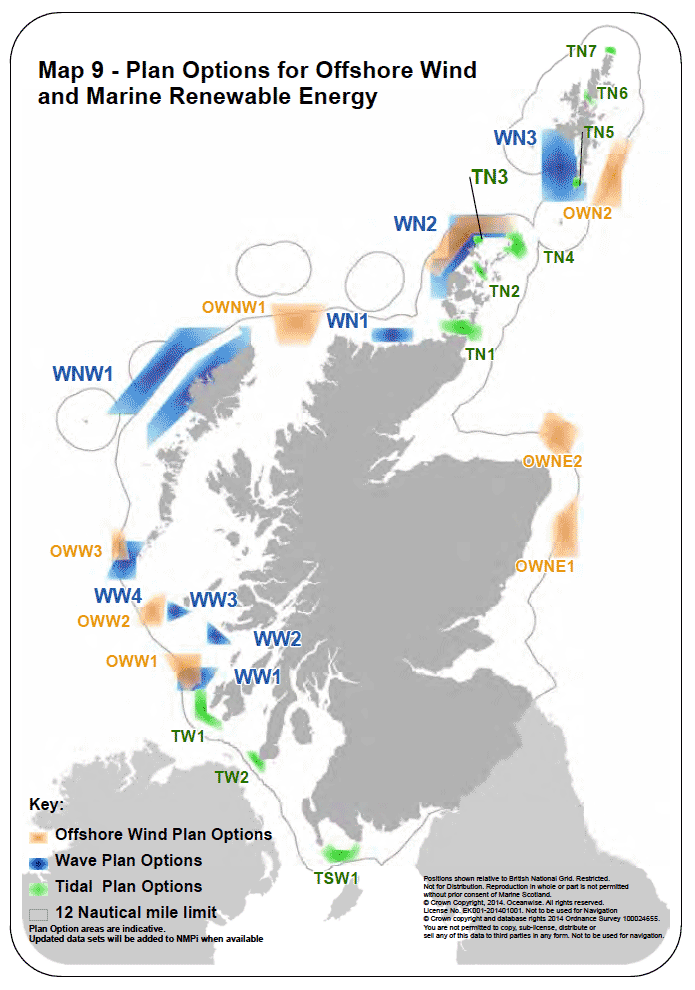 Map 9 - Plan Options for Offshore Wind and Marine Renewable Energy Map 9 - Plan Options for Offshore Wind and Marine Renewable Energy