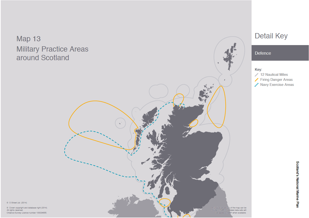 Map 13 Military Practice Areas around Scotland Map 13 Military Practice Areas around Scotland